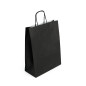 Black paper bag with twist paper handles, 250x110x320 mm
