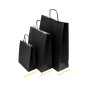 Black paper bag with twist paper handles, 250x110x320 mm