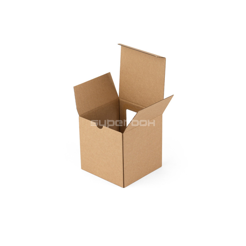 Brown Cube Gift Box with Clear Window for Packing Candle Brown Cube Gift Box with Clear Window for Packing Candle