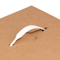 Белые пластиковые ручки для подарочных коробок