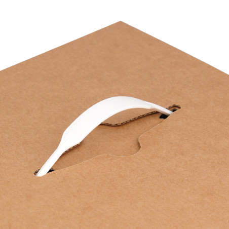 Valged plastikkäepid kinkekarpidele