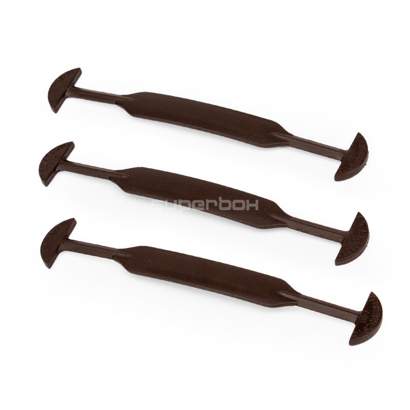 Pruunid plastikkäepid kinkekarpidele, 155x25x3.5 mm Pruunid plastikkäepid kinkekarpidele, 155x25x3.5 mm