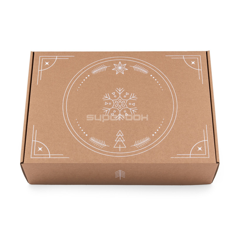 Brown A4 Box with Minimalist Winter Ornaments