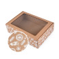 Brown A4 box with Christmas motifs and window, 305x215x85 mm