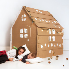 Big Corrugated Board Playhouse for Children STARS