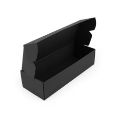 Long black box from corrugated cardboard, 400x150x100 mm