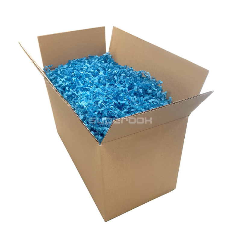 Rigid Sky Blue Shredded Paper - 4 mm, 1 kg Rigid Sky Blue Shredded Paper - 4 mm, 1 kg