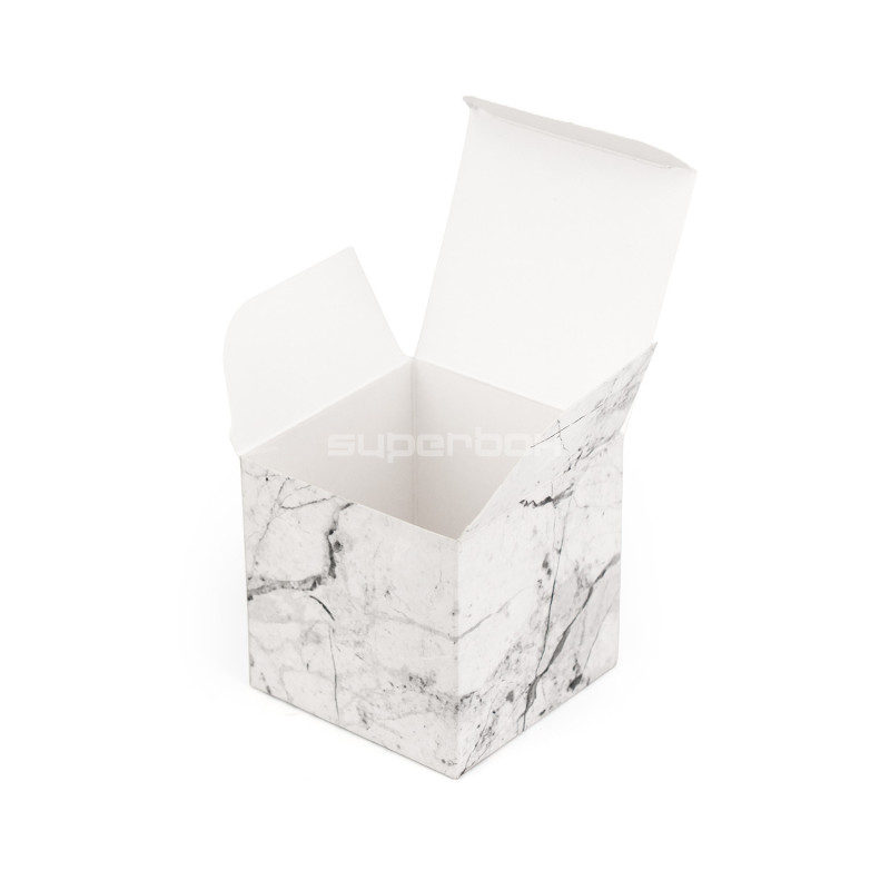 Small Cube Box with Marble Design Small Cube Box with Marble Design