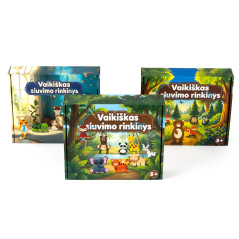 Kartongist õmbluskomplekti karbid: lemmiklooma-, džungli- ja metsadisainid