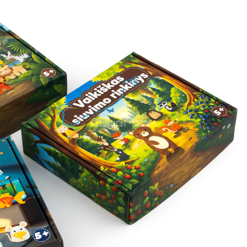 Värvilise trükiga lastekarbid