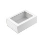 White gift box with a sleeve and window, 240x160x85 mm