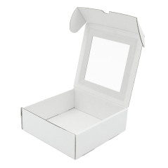 White Square Gift Box Folded