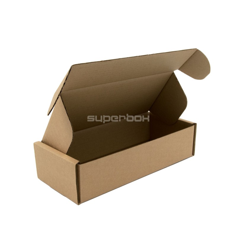 Elongated Corrugated Cardboard Mailing Box