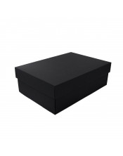Подарочная коробка черного цвета с основанием и крышкой