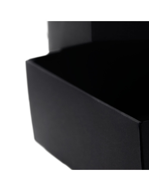 Multifunktsionaalne musta värvi põhja ja kaanega kinkekarp