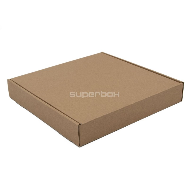 Brown Flat Square Gift or Postal Box without Window