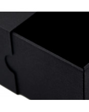 Длинная подарочная выдвижная коробка черного цвета