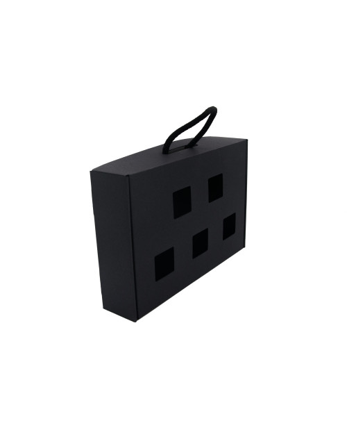 Черная подарочная коробка-чемодан