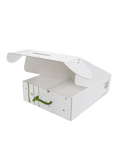Белая подарочная коробка с окошком
