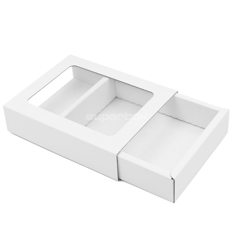 White Sleeve Gift Box with Clear Window