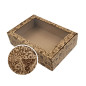 Brown Christmas Box with Glossy Brown Deer Design