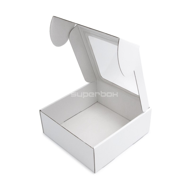 White Box with a PVC Window for Packing Sauce Jars