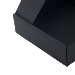 Black Small Gift Box with Window of Height 6 cm for Food Sets