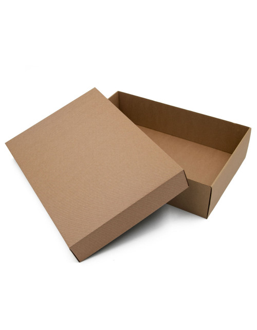 Коричневая подарочная коробка с основанием и крышкой