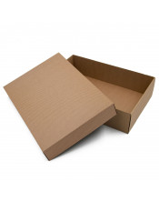 Коричневая подарочная коробка с основанием и крышкой