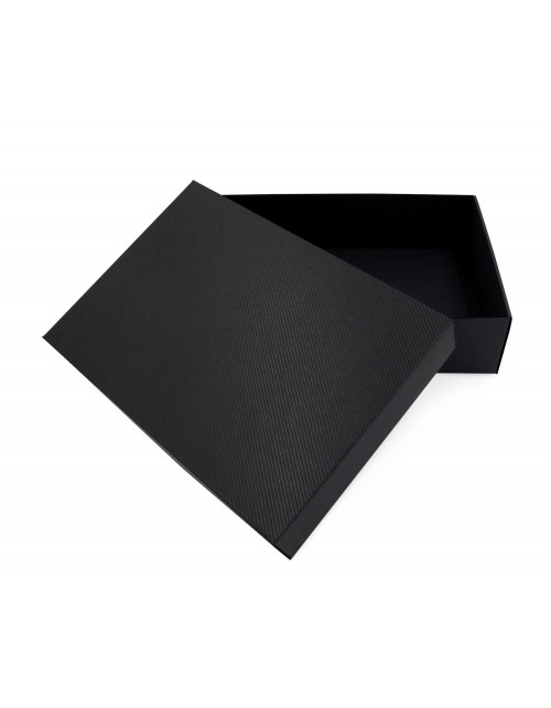 Musta värvi ESMAKLASSILINE põhja ja kaanega kinkekarp