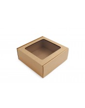 Brown Box with a PVC Window