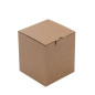 Brown Cube Gift Box with Quick Lock