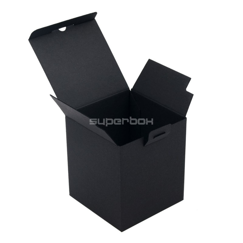 Black Cube Gift Box with Quick Lock