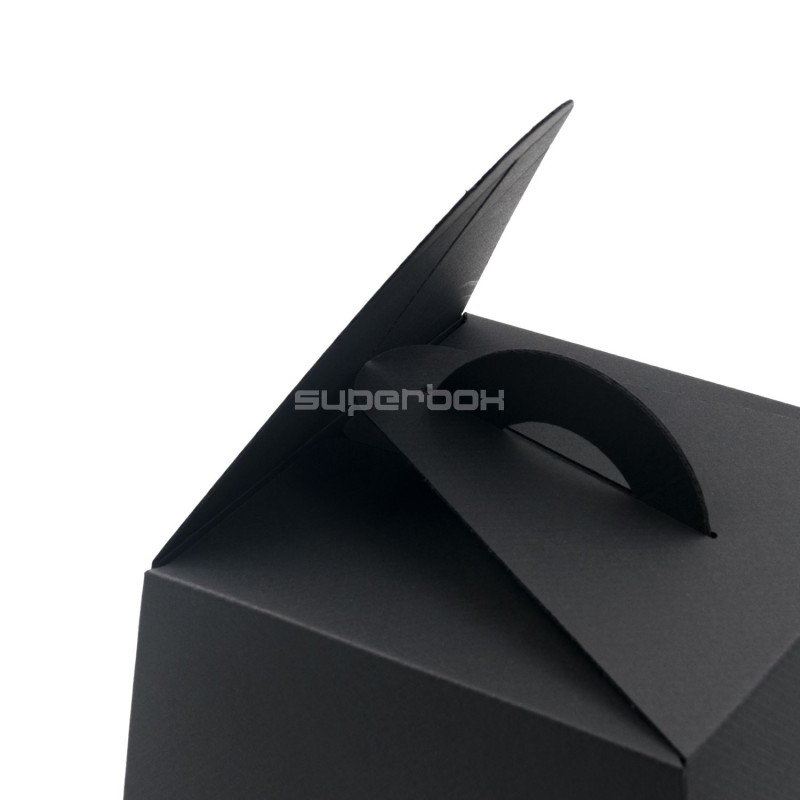 Black Gift Box with Handle for PANETTONE Sweet Bread