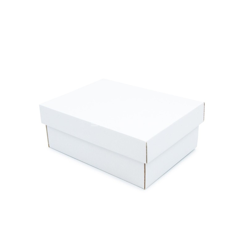 White Rectangular Gift Box Board with a Lid