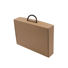 Brown Standard Suitcase with Brown Textile Handle for Business Gifts