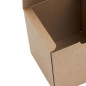 Brown Cube Box of Corrugated Cardboard