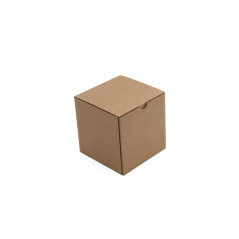 Brown One Piece Cube Box