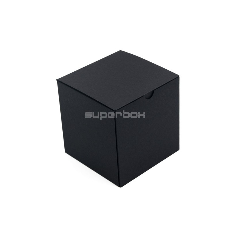 Black Cube Box with Black Internal Colour