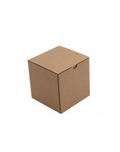 Коричневая коробка-куб