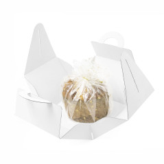 White Gift Box with Handle for PANETTONE Sweet Bread