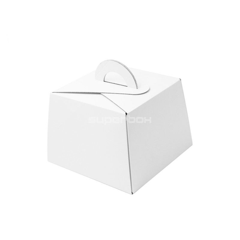 White Gift Box with Handle for PANETTONE Sweet Bread