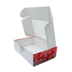 Matte Red Print Christmas Box