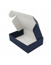 Синяя подарочная коробка размера А4 в открытом виде
