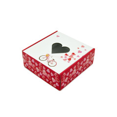 Box with PVC heart window