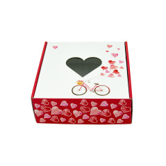 Box with PVC heart window