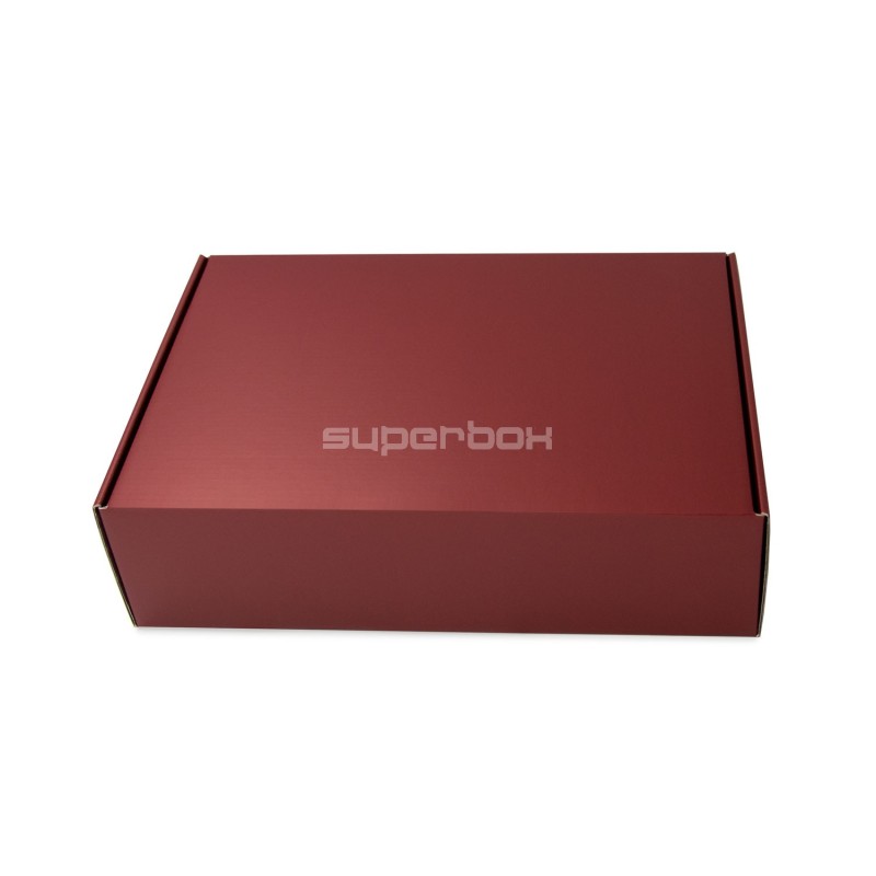 Metallized Red A4 Gift Box with Decorated Inside without Window