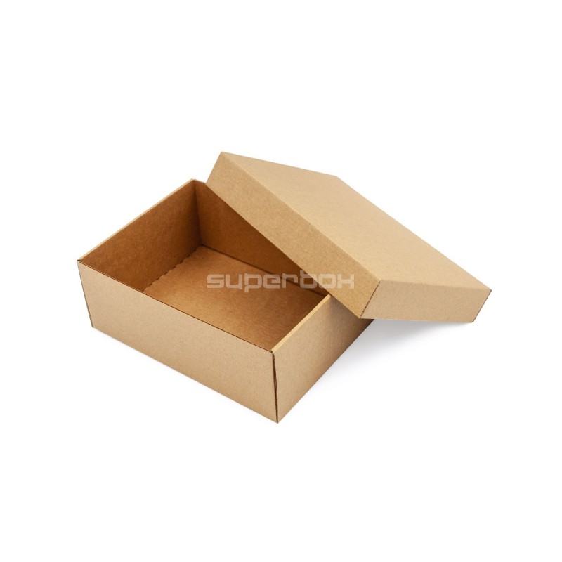 Brown Rectangular Gift Box with a Lid