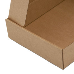 Brown Rectangular Shipping Box of 5 cm Height Suitable for Post Terminals