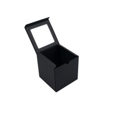 Black Cube Gift Box with PVC Window